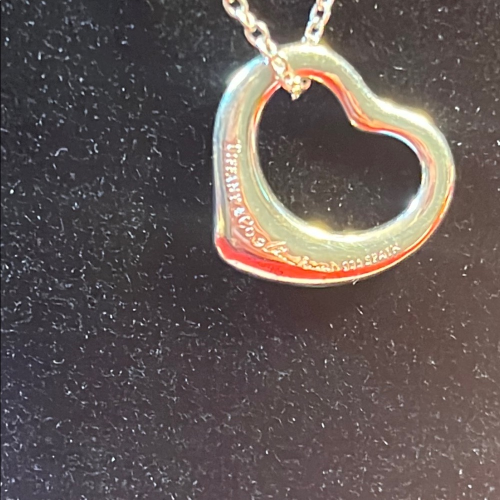 Tiffany sterling Silver floating Heart Necklace